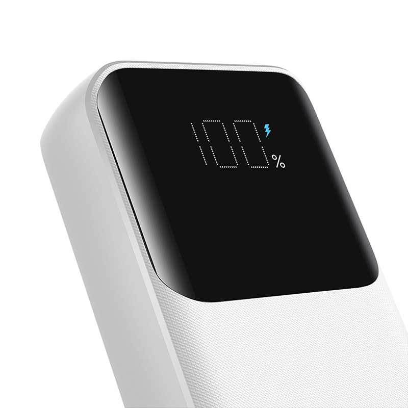 Mini-virtapankki sisäänrakennetuilla kaapeleilla Joyroom JR-PBC06 30W 10000mAh - valkoinen