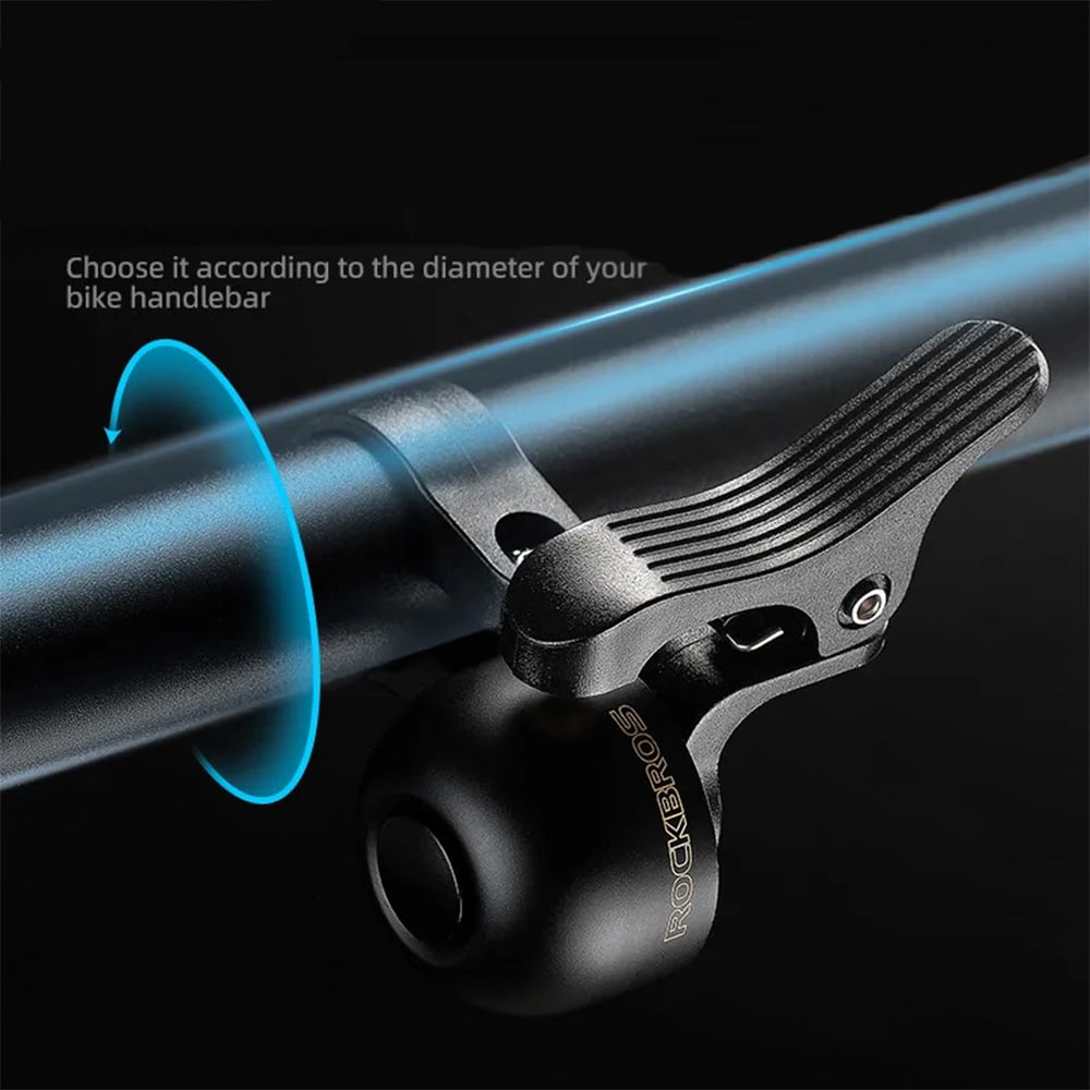 Rockbros 34210007002 polkupyöräkello ohjaustangon oikealle puolelle - musta