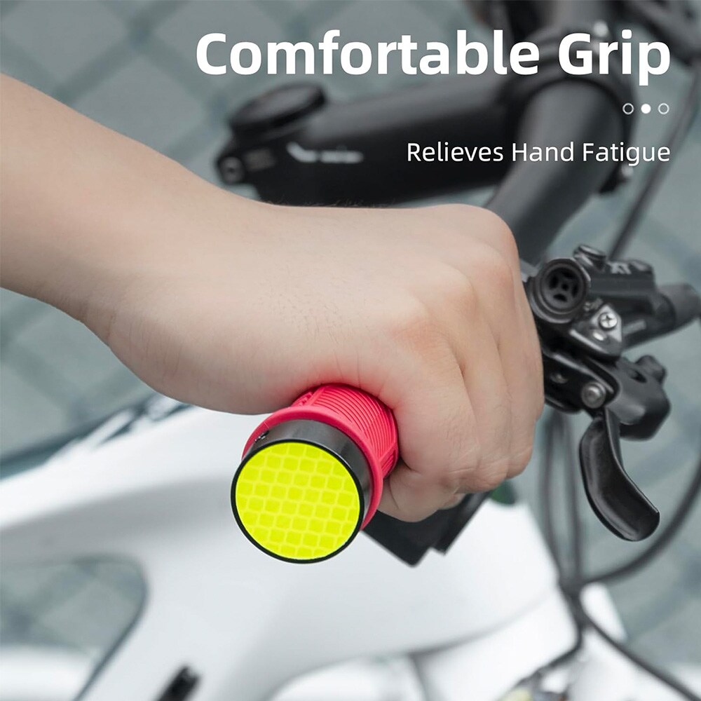 Rockbros 40720007002 polkupyörän kahvat heijastimella - punainen