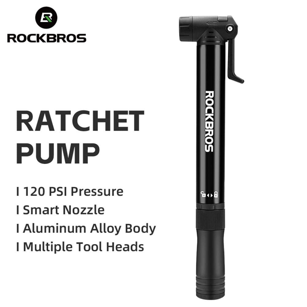 Rockbros 42320010001 Polkupyörän pumppu käsi + ruuvimeisseli - musta
