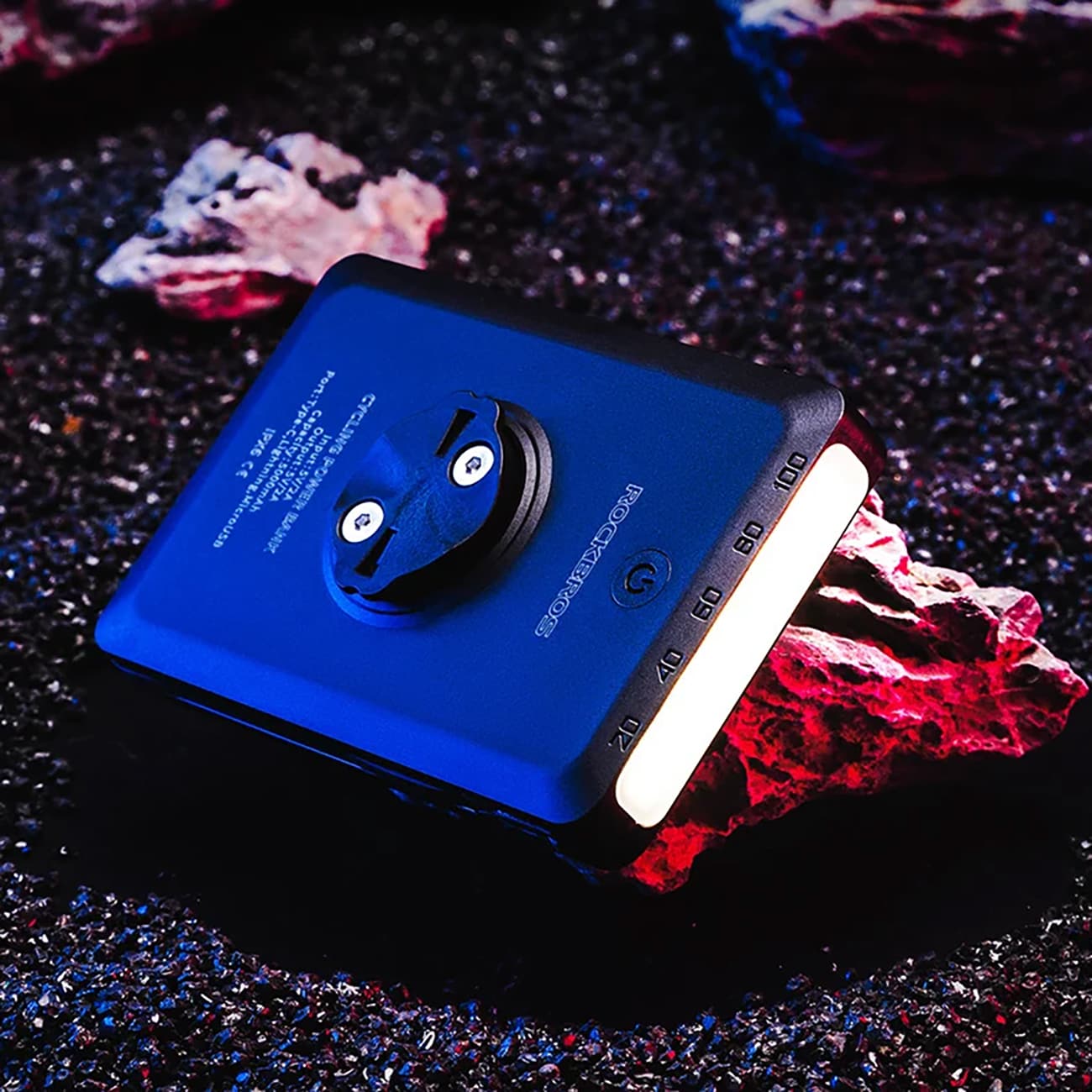 Rockbros JP008 etupyörävalo laskuriin, jossa on virtalähde 5000mAh 150lm IPX6 - musta - musta