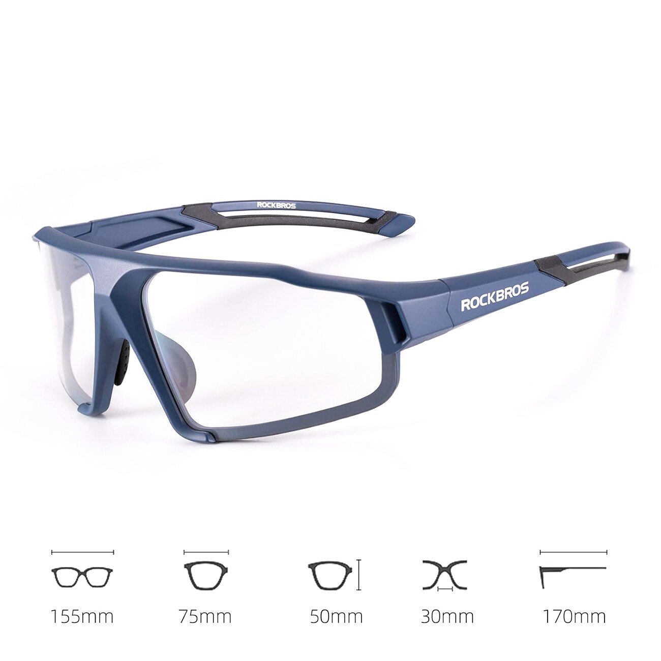 Rockbros SP216BL fotokromaattinen UV400 pyöräilylasit - sininen