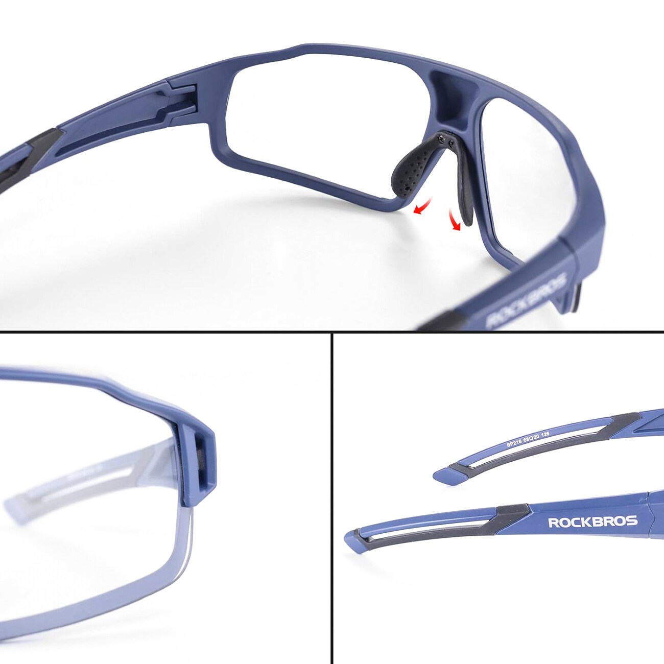 Rockbros SP216BL fotokromaattinen UV400 pyöräilylasit - sininen