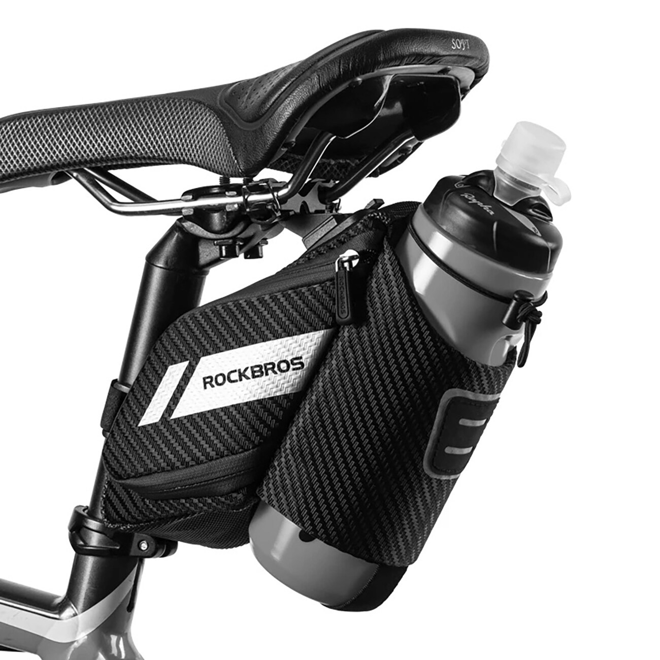Rockbros C32BK satulalaukku 1,5 l vesipullotasku - musta