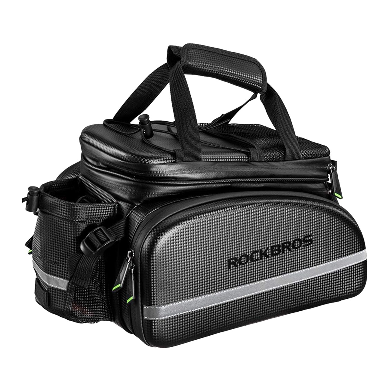 Rockbros A6-6 polkupyörälaukku tavaratilaan, 35 l, ulosvedettävillä taskuilla - musta