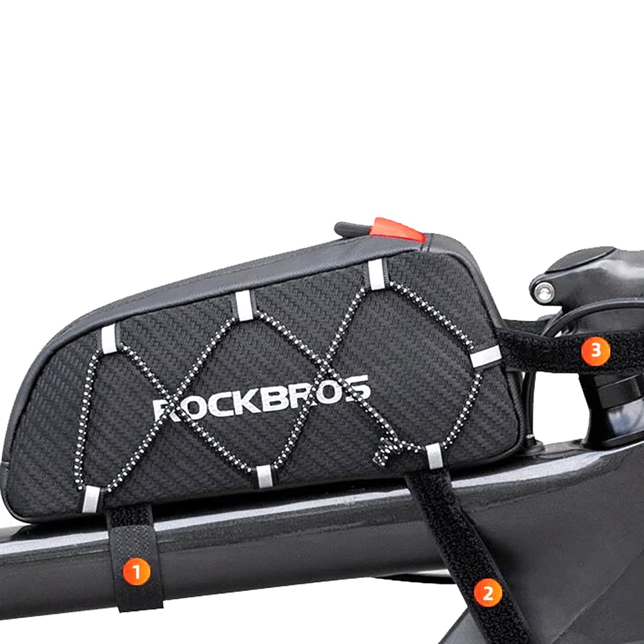 Rockbros 039BK 1L punottu pyörän runkolaukku - musta