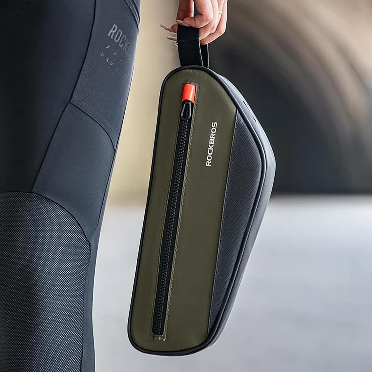 Rockbros 30120079001 polkupyörälaukku 1,7 litran runkoon - vihreä ja musta