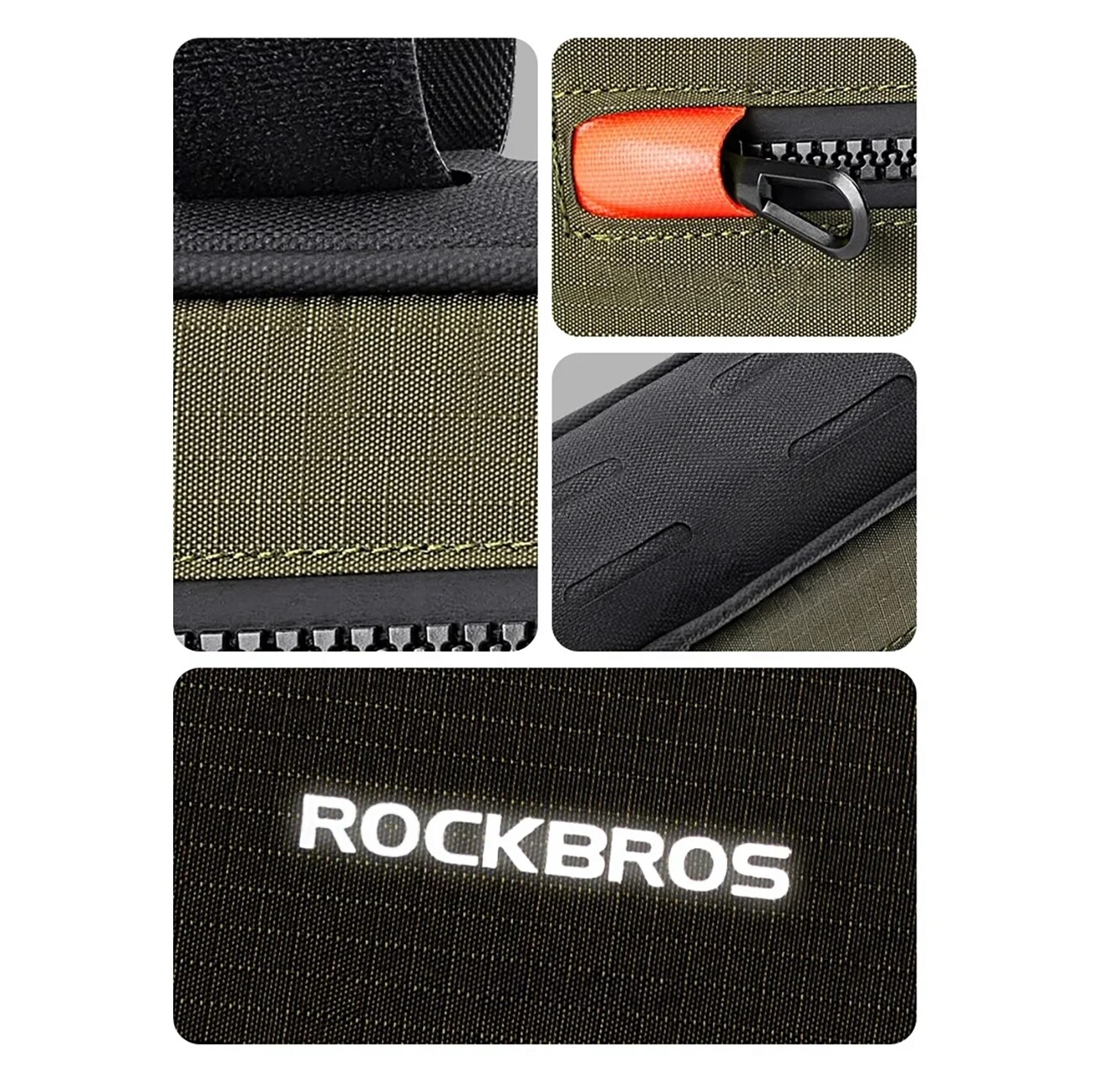 Rockbros 30120079001 polkupyörälaukku 1,7 litran runkoon - vihreä ja musta