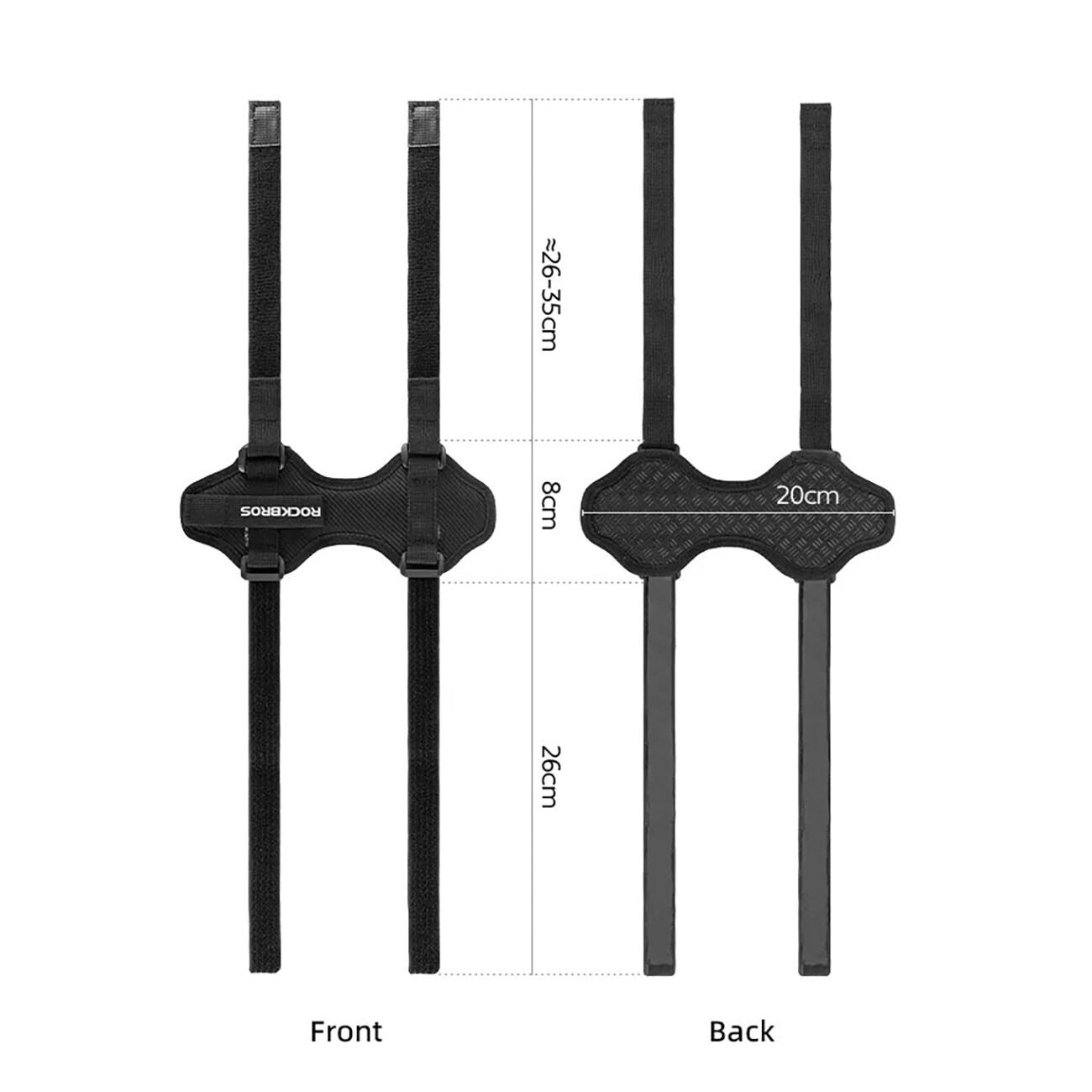 Rockbros 50210064001 Velcro Bike Strap Bluetooth-kaiuttimelle tai vesipullolle - musta