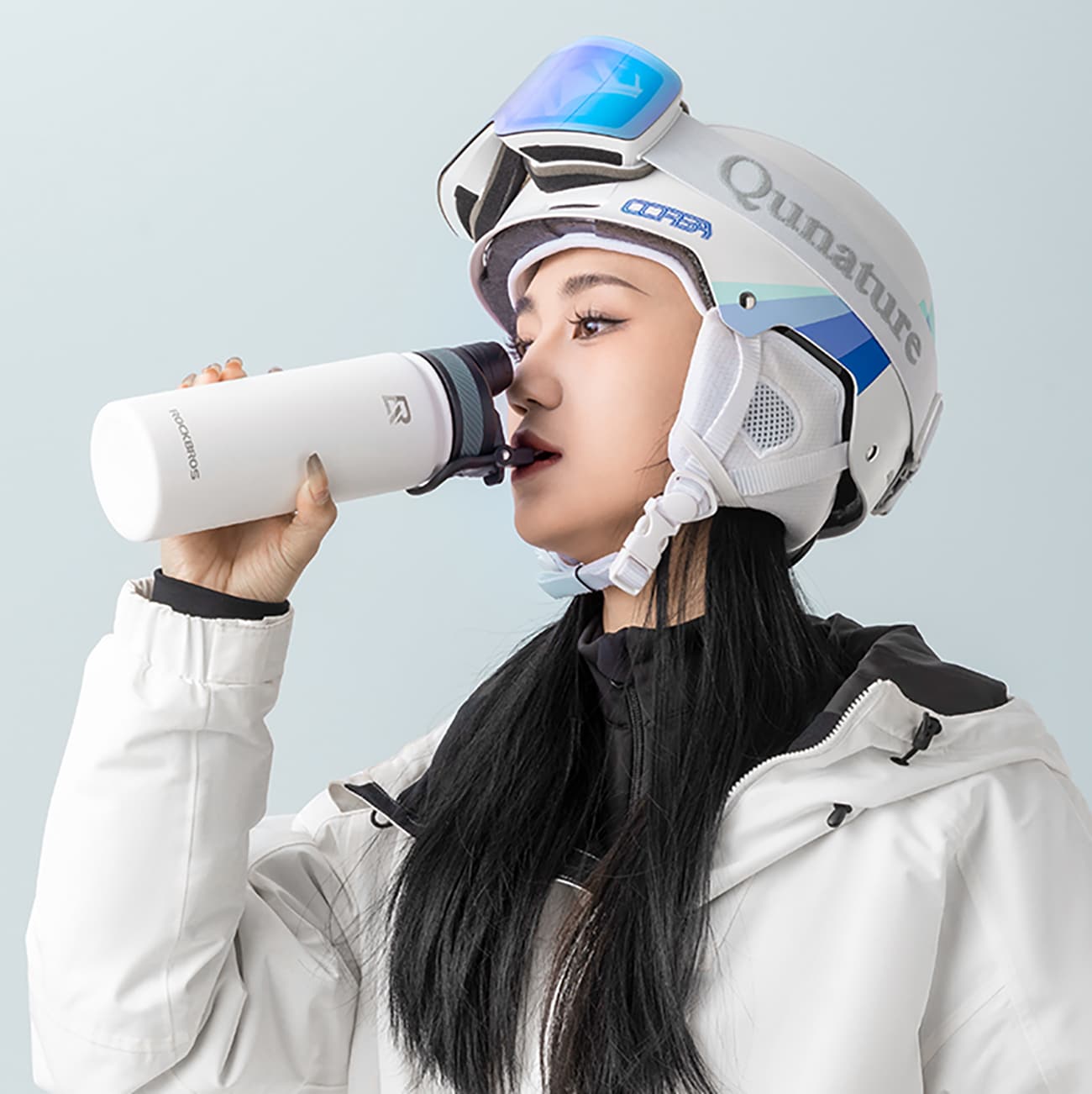 Rockbros 35210029006 lämpöpolkupyöräpullo juomille 650 ml - valkoinen