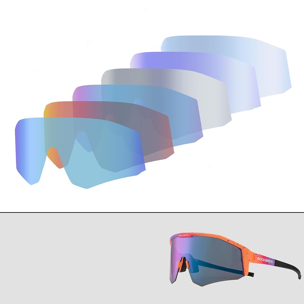 Rockbros SP297 polarisoivat pyöräilylasit - violetti