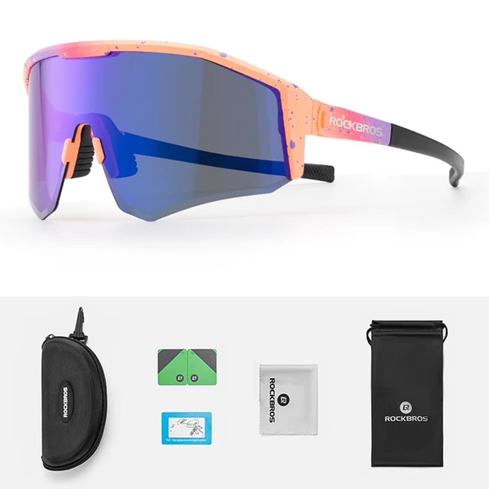 Rockbros SP297 polarisoivat pyöräilylasit - violetti
