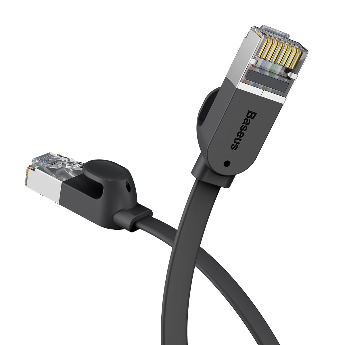Baseus Nopea litteä Ethernet CAT6 RJ45 verkkokaapeli 1m - musta
