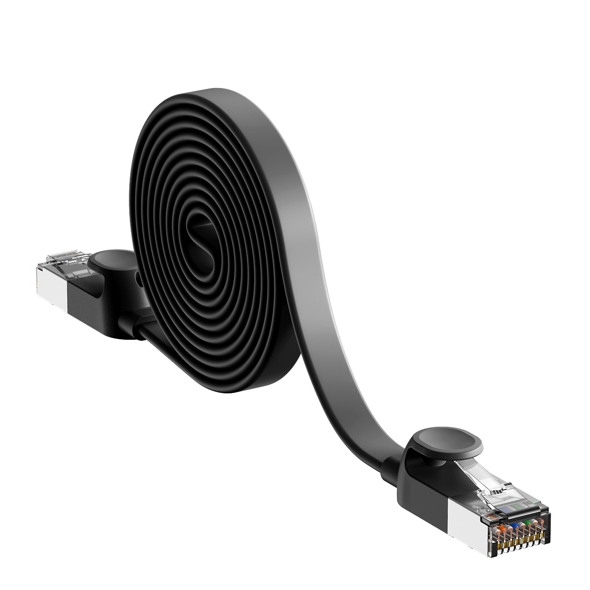 Baseus Nopea litteä Ethernet CAT6 RJ45 verkkokaapeli 1m - musta