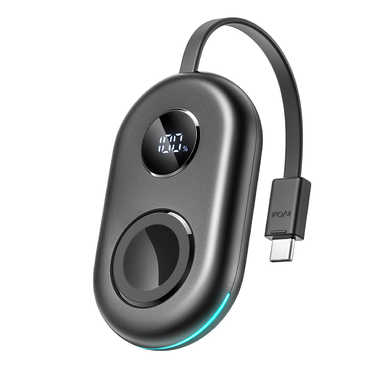 Joyroom JR-W09 3W langaton lataus Power Bank USB-C-kaapelilla Apple kellolle - musta