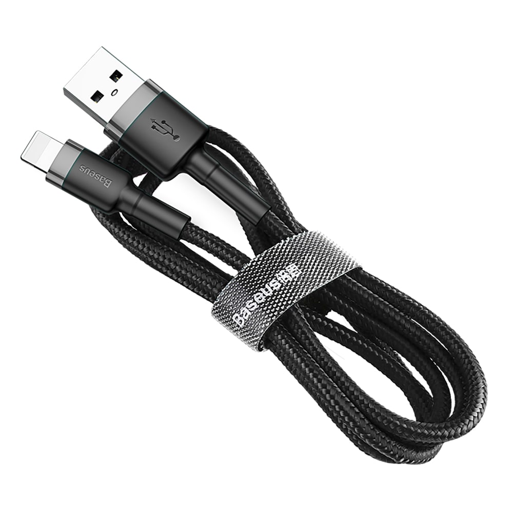 Baseus Cafule USB-A / Lightning 1.5A QC 3.0 kaapeli 2 m - musta