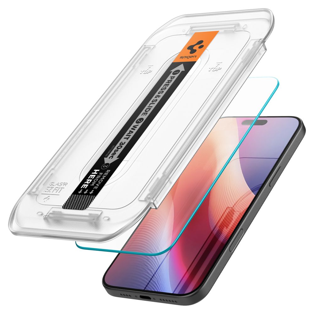 Spigen Glas.tR EZ Fit karkaistu lasi iPhone 16 Pro -puhelimelle