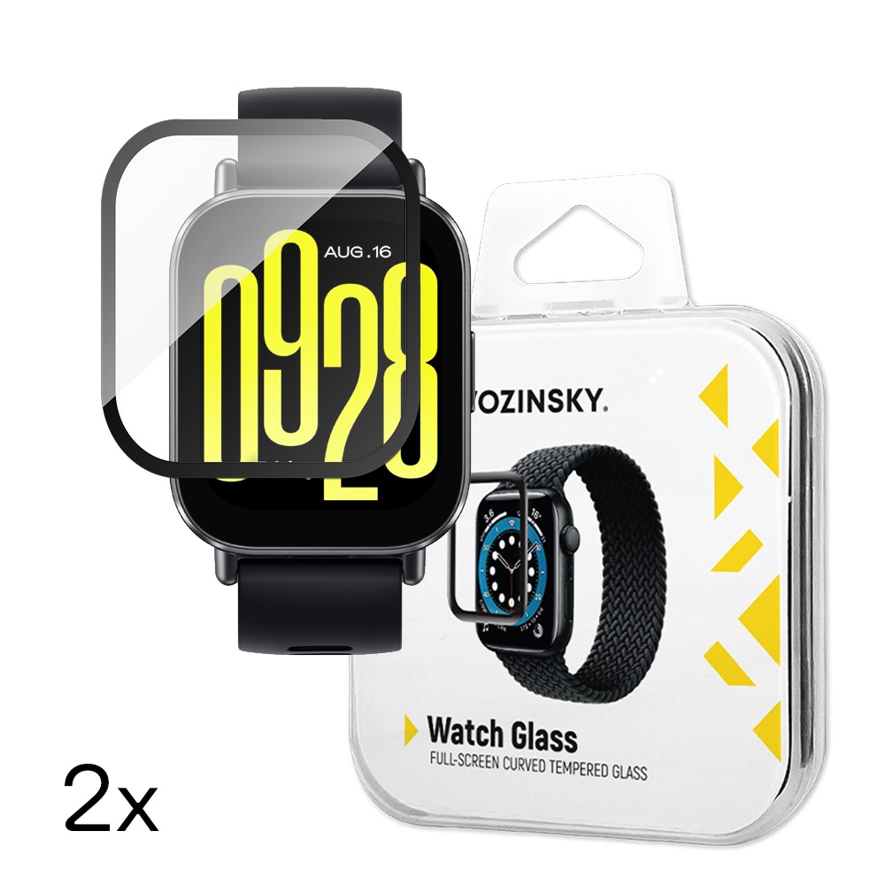 Wozinsky Täysliimattu karkaistu lasi Xiaomi Redmi Watch 5 Active -laitteelle (2 kpl)