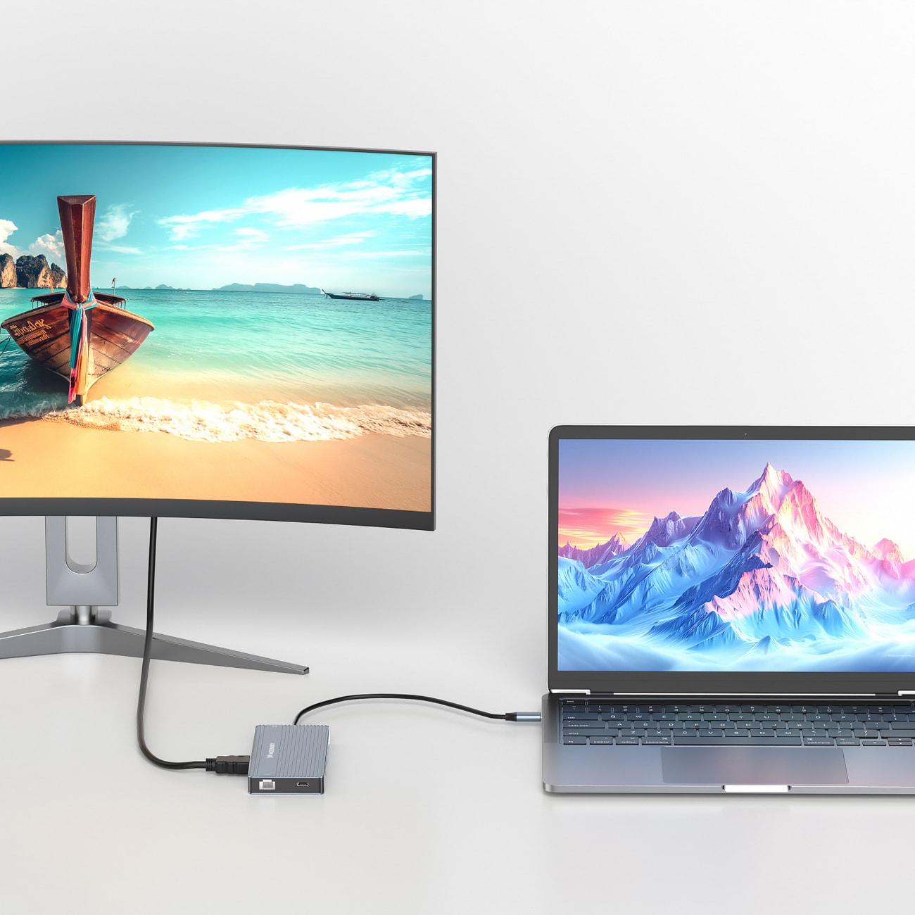 USB-C Hub 14 in 1 Wozinsky WDS03Y5S - alumiini, 4K kolmelle näytölle, 100 W PD, 10 Gbps