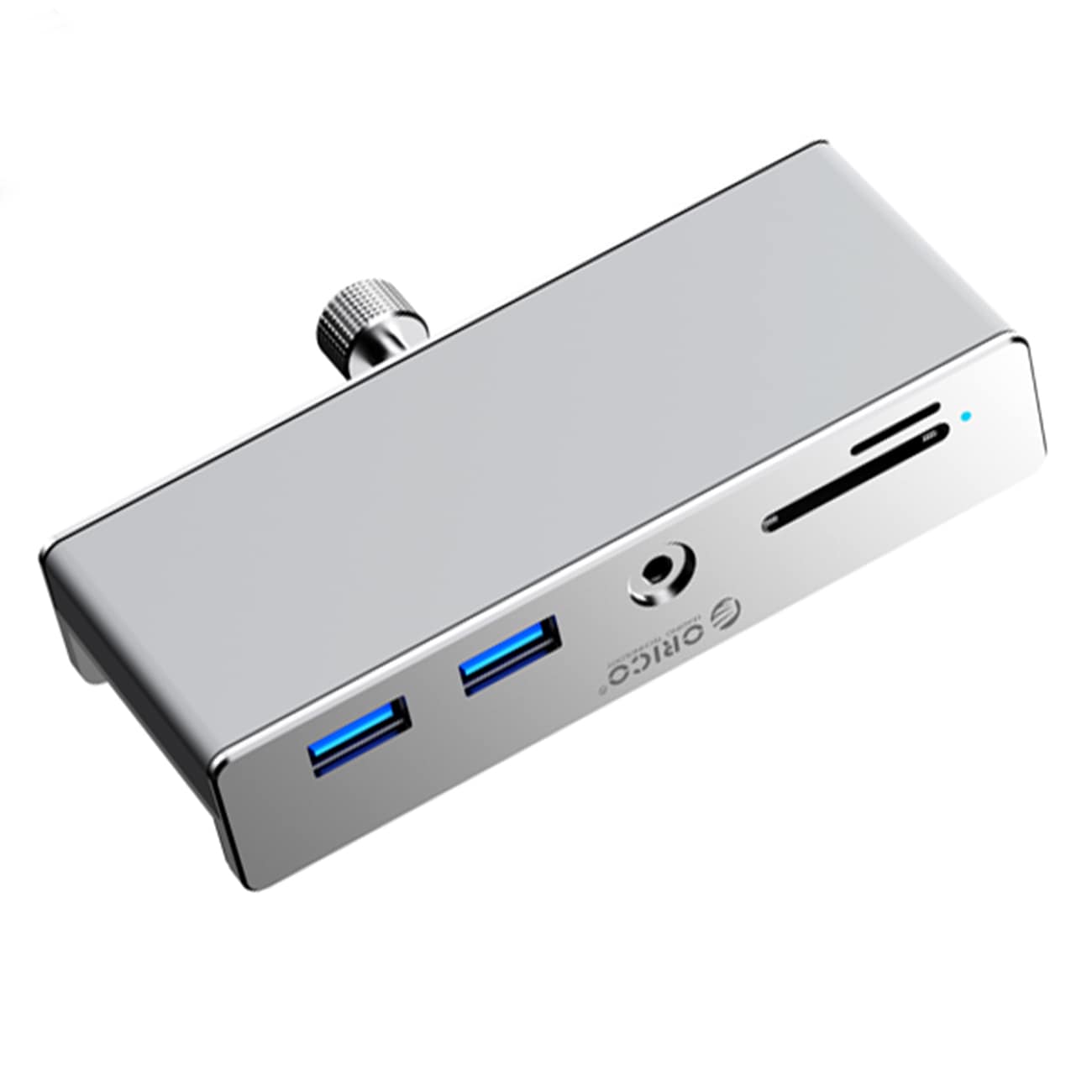 Orico MH5PMM kiinnitettävä keskittimen USB-C / 2x USB-A 3.0, + SD&TF + 3,5 mm ääni - musta
