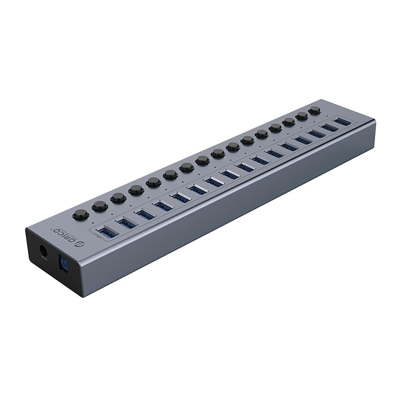 Orico BT2U3-16AB keskittimen 16x USB-A 3.0 kytkimillä - harmaa
