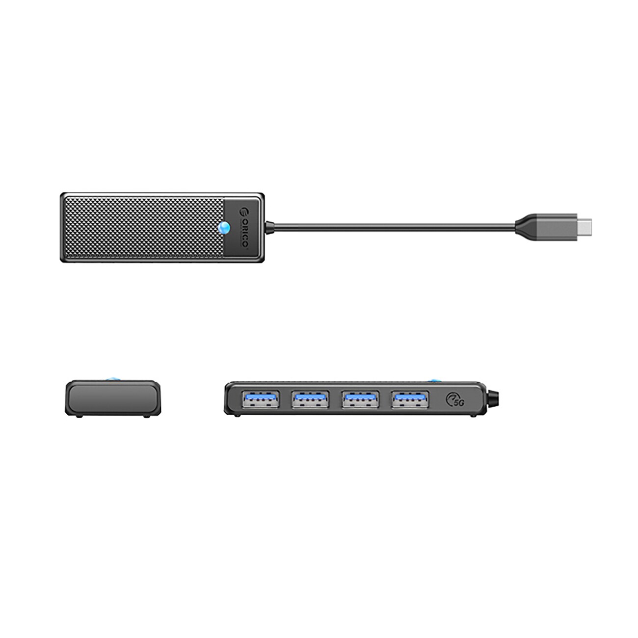 Orico PAPW4A-C3 USB-A Hub telakointiasema 4x USB-A 3.0 - musta