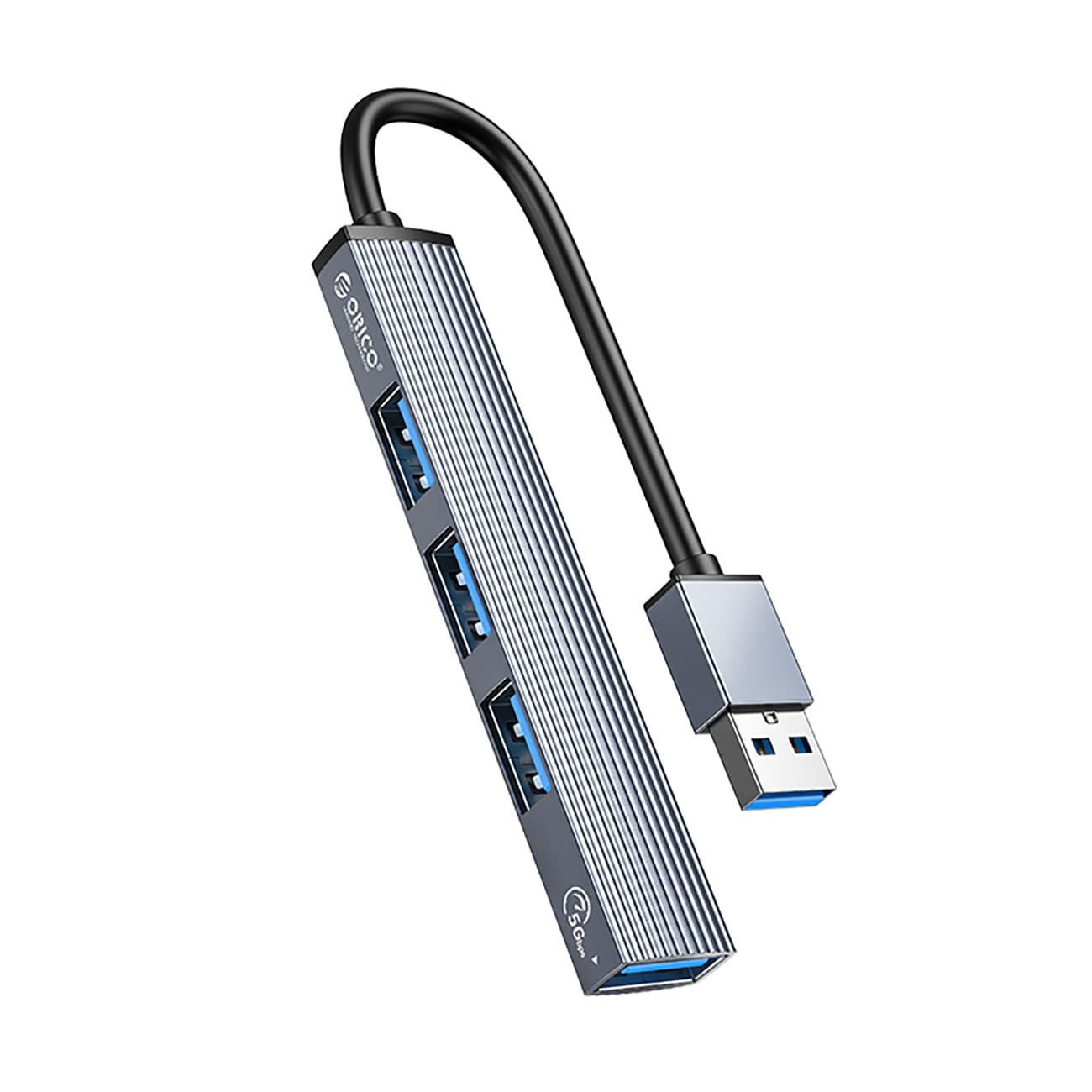 Orico AH-A13 USB-A keskittimen telakointiasema 1x USB-A 3.0 + 3x USB-A 2.0 - harmaa