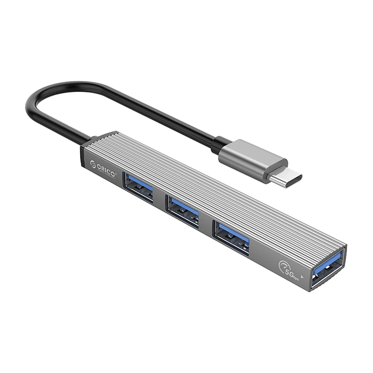 Orico AH-13 USB-C keskittimen telakointiasema 1x USB-A 3.0 + 3x USB-A 2.0 - harmaa