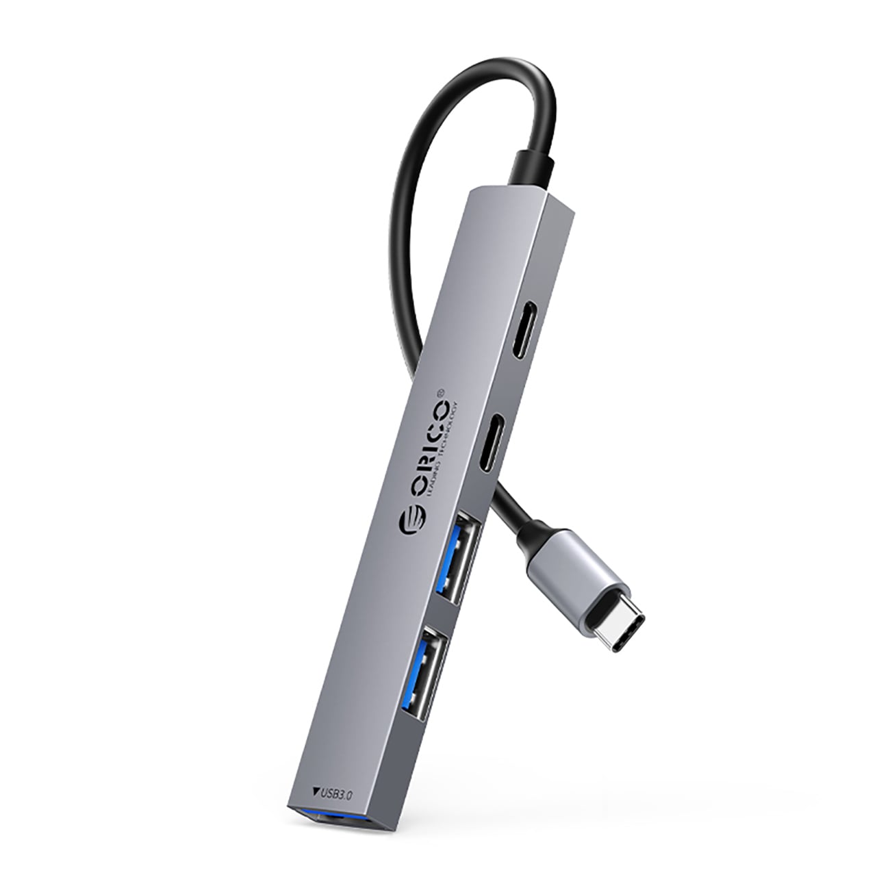 Orico YSB4-U2 USB-A/USB-C telakointiasema 2x USB-A 2.0 + 1x USB-A 3.0 + 1x USB-C - Harmaa