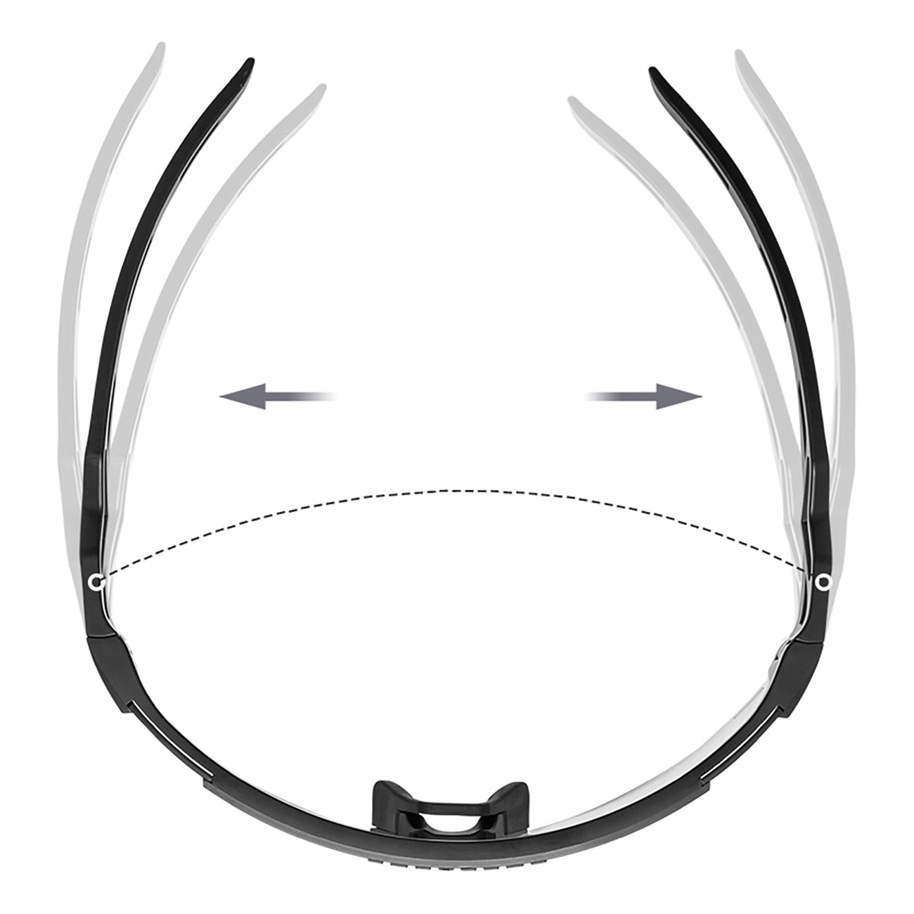 Rockbros Pyöräilylasit Photochromic, UV-suojalla ja korjaavalla insertillä - läpinäkyvä musta