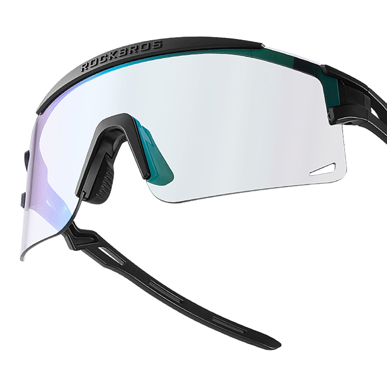 Rockbros Photochromic pyöräilylasit UV-suojauksella ja korjaavalla insertillä - musta