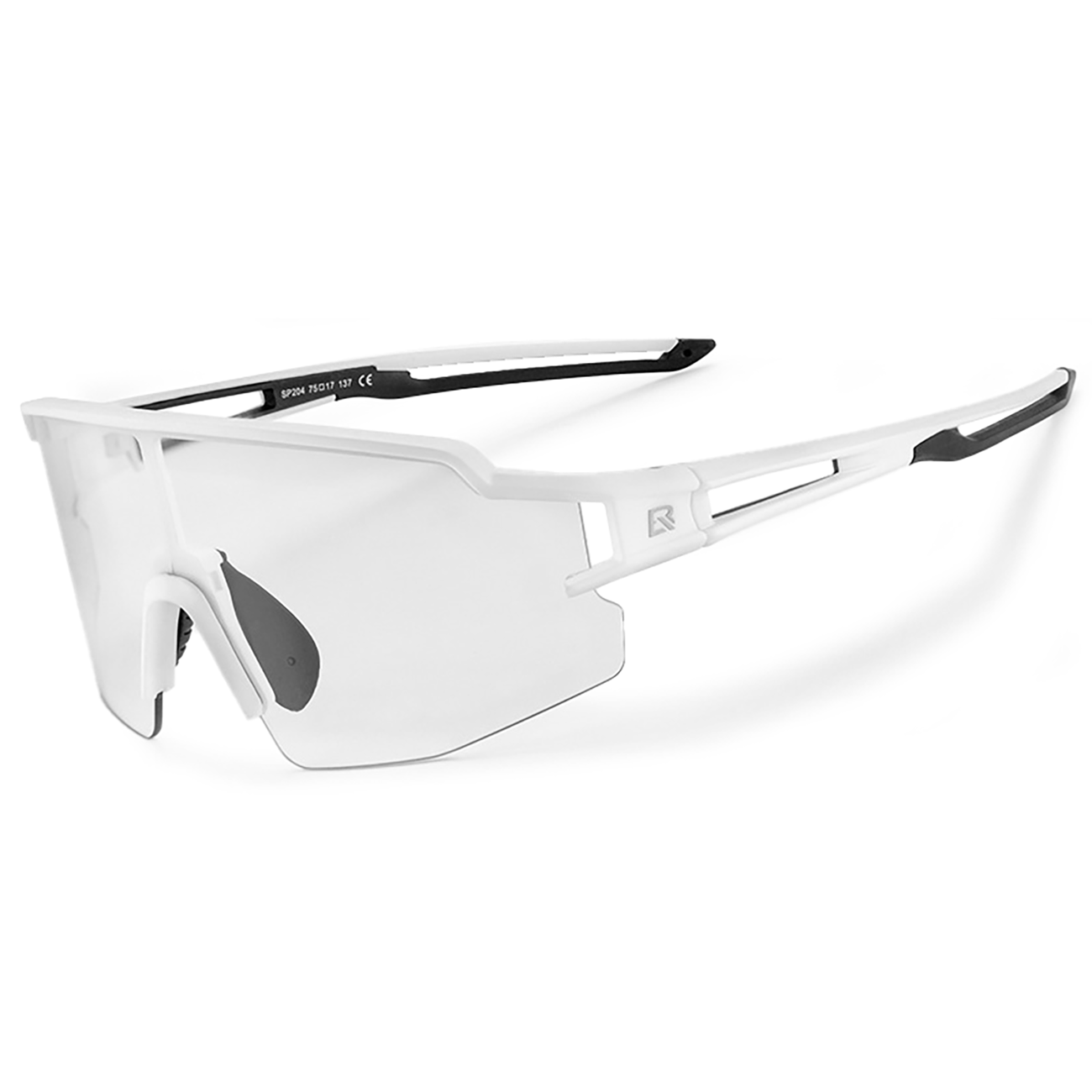 Rockbros Pyöräilylasit Photochromic UV-suojalla ja korjaavalla insertillä - Valkoinen