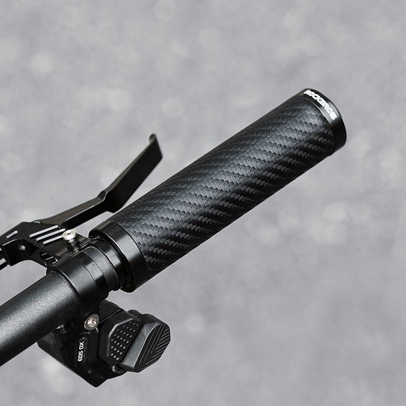 Rockbros Bike Grips Twisted Straight Anti-Slip Grips - Musta