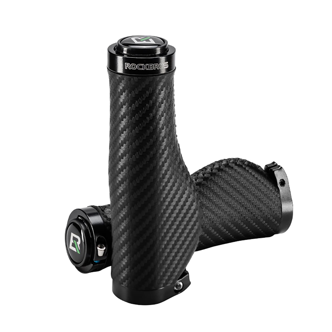 Rockbros Bike Grips Twisted Ergonomic Anti-Slip Grips - Musta
