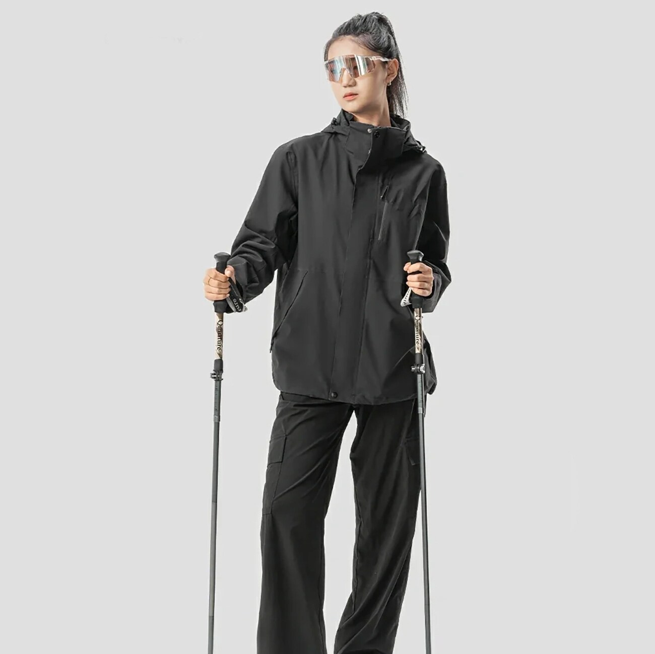 Qunature Nordic Walking vaellussauva Alumiini 110 - 130 cm 1 kpl - Ruskea