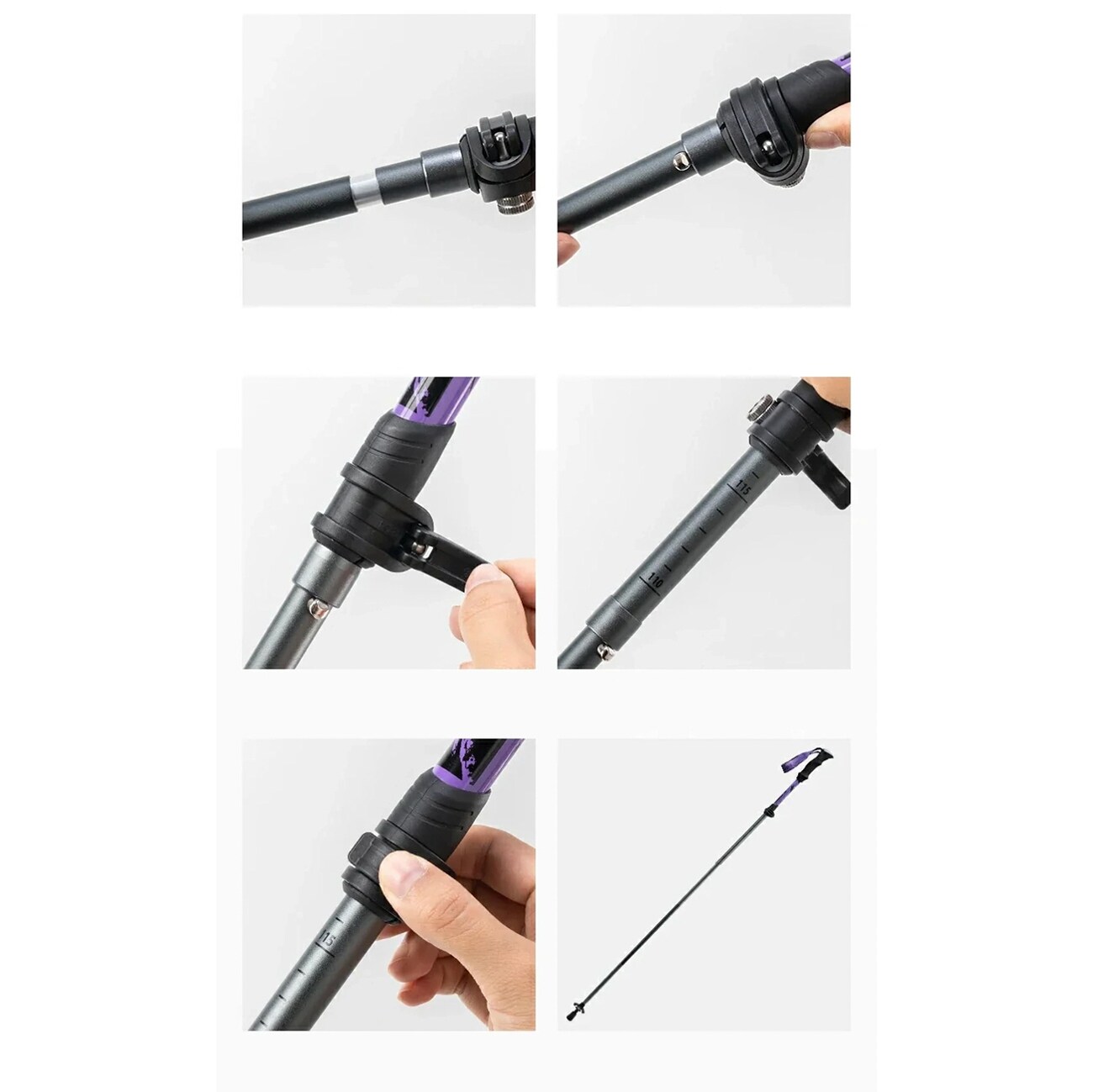 Qunature Nordic Walking vaellussauva Alumiini 110 - 130 cm 1 kpl - Violetti