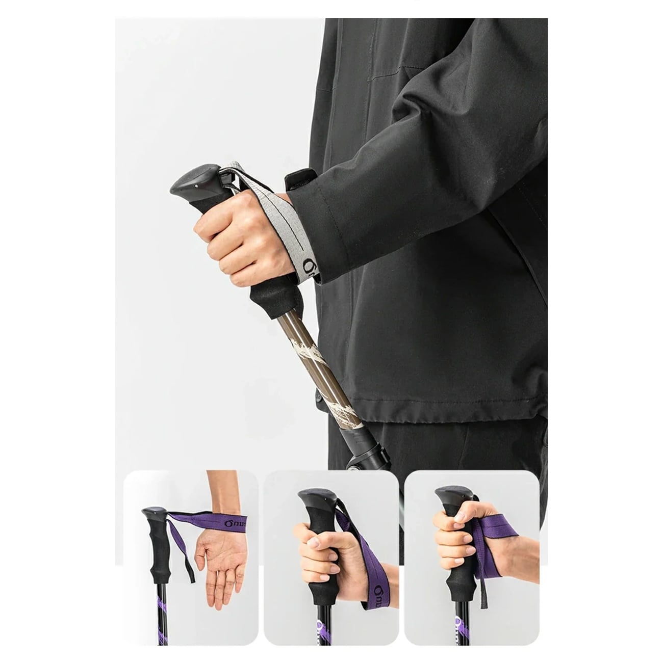 Qunature Nordic Walking vaellussauva Alumiini 110 - 130 cm 1 kpl - Violetti