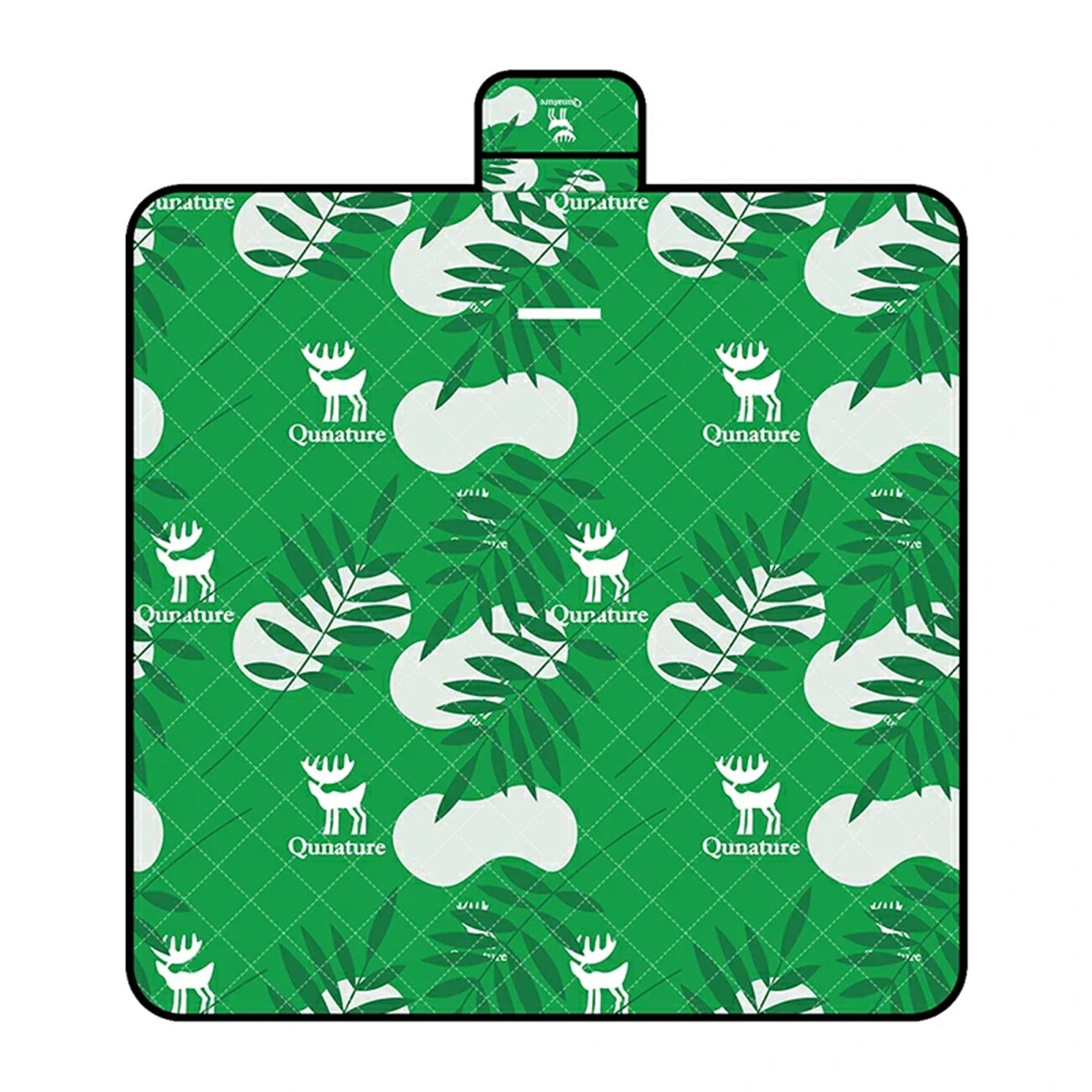 Qunature piknik-matto vedenpitävä retkeilypeitto 2 x 2 m - vihreä