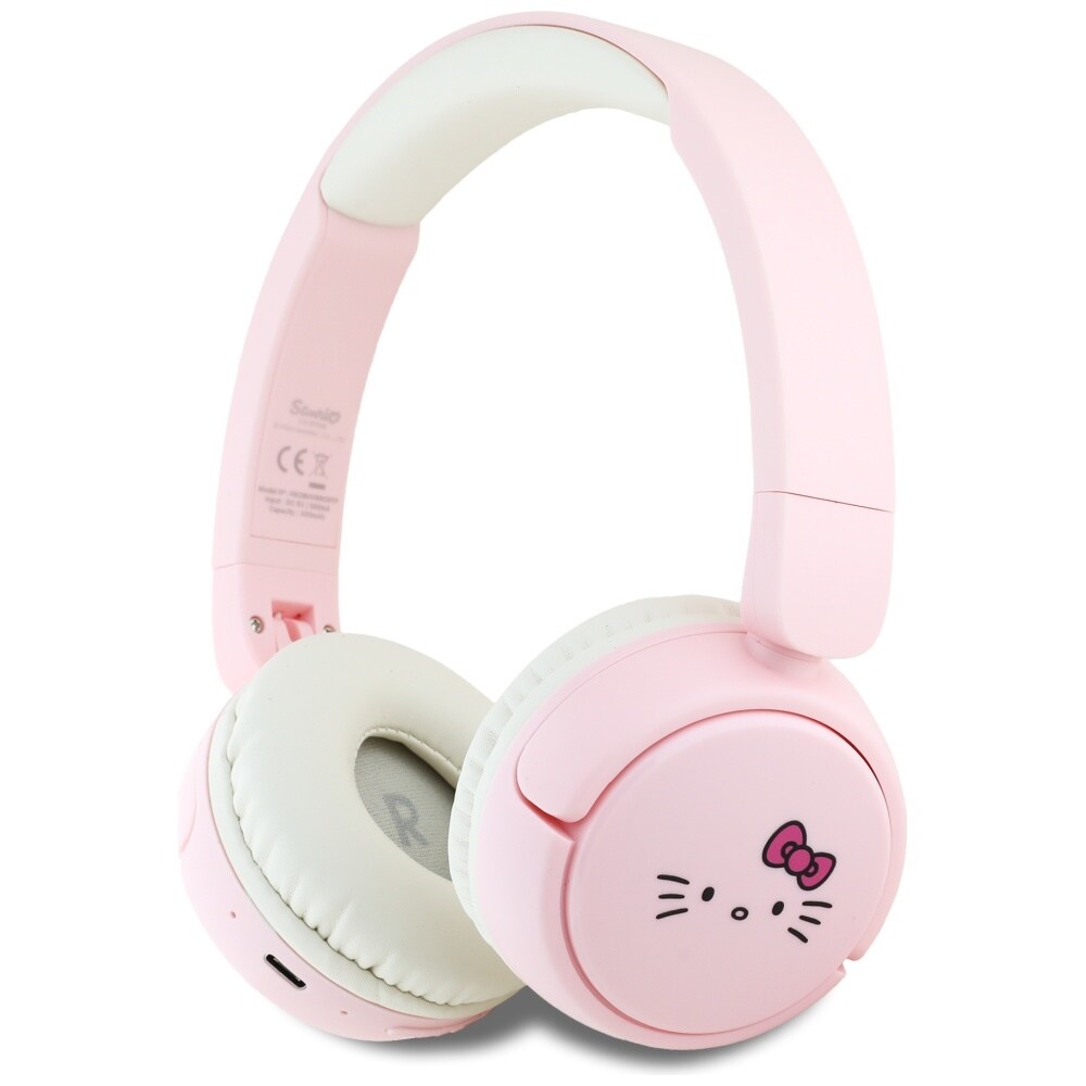Hello Kitty Face Logo Bluetooth On-Ear kuulokkeet - Vaaleanpunainen