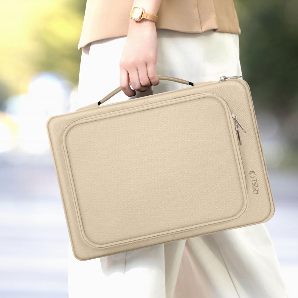 Tech-Protect Basic laukku 15-16" kannettavalle tietokoneelle - beige