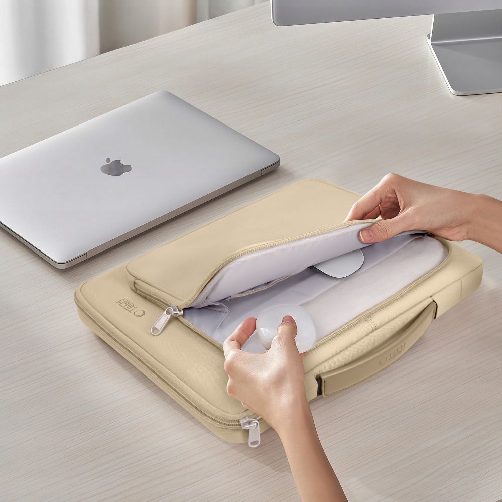 Tech-Protect Basic laukku 15-16" kannettavalle tietokoneelle - beige