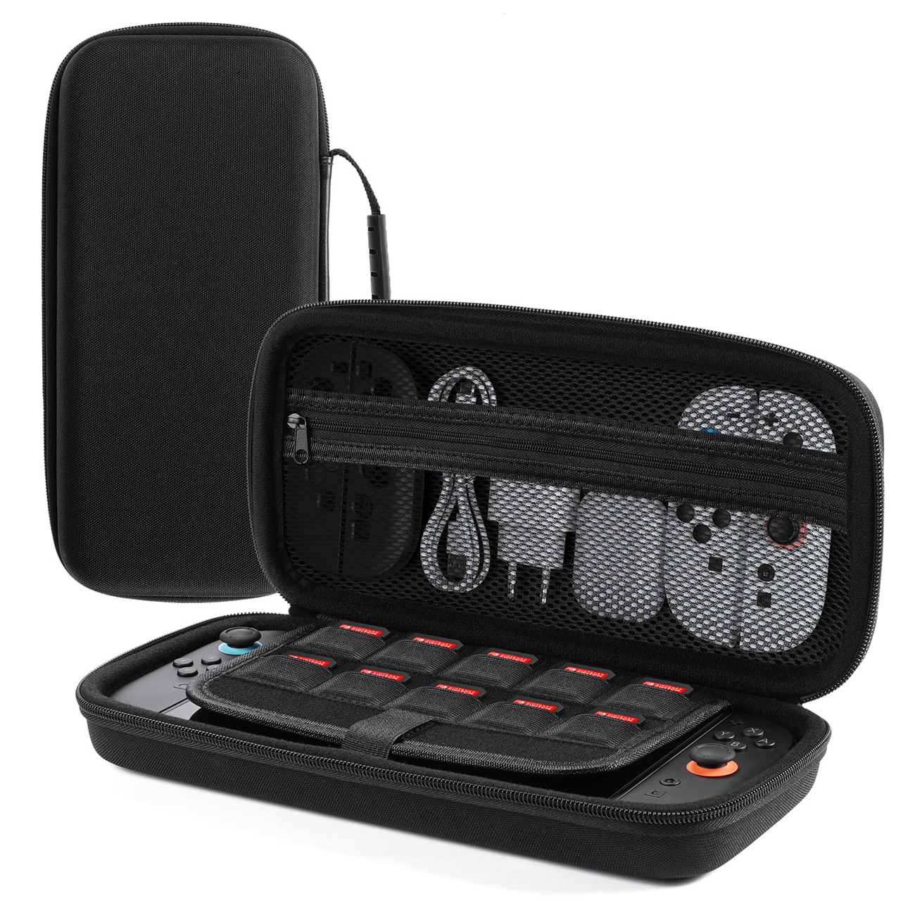 Dux Ducis Nintendo Switch 2 -kotelo, jossa on kahva ja pelilokerot - musta