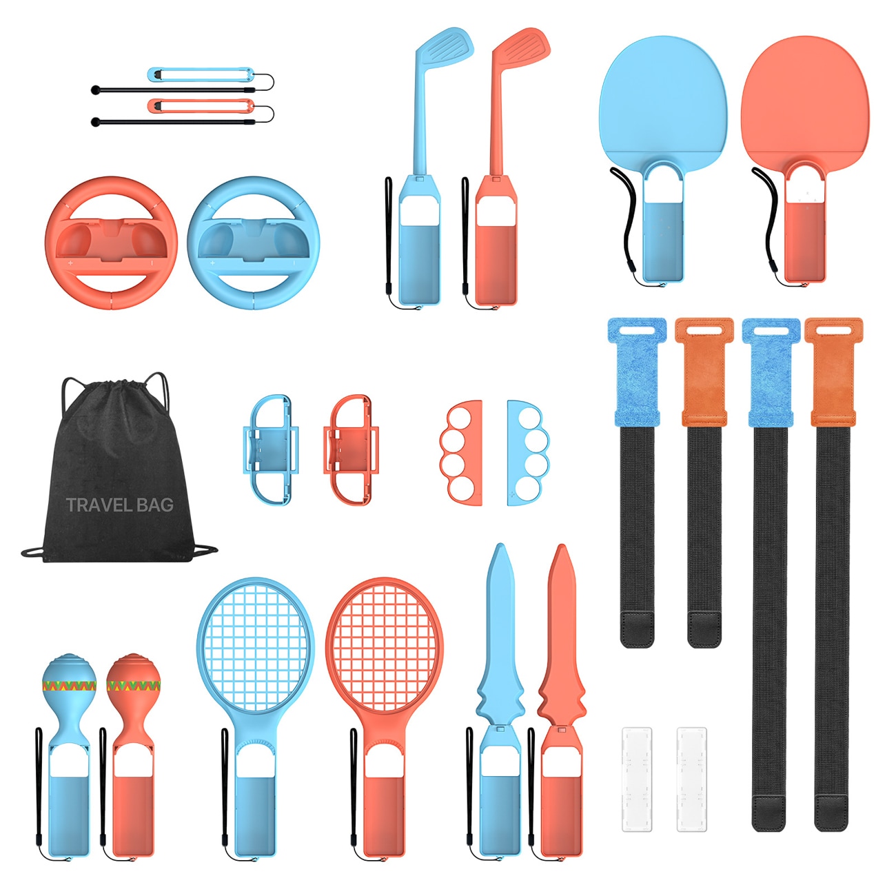 Dux Ducis 25-in-1 Nintendo Switch 2 -urheilupelaamisen tarvikesarja laukulla - Monivärinen