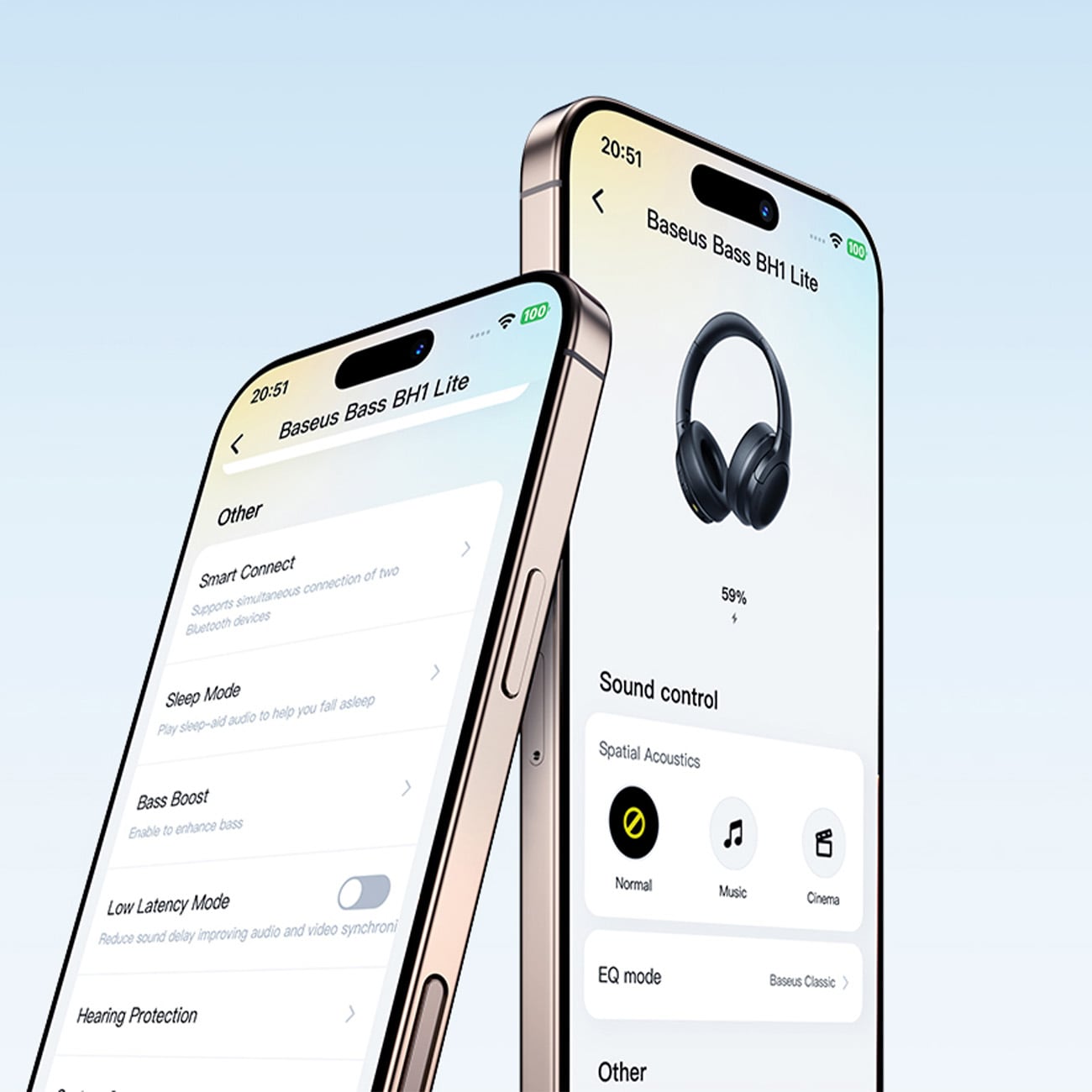 Baseus Bass BH1 Lite langattomat Bluetooth 6.0 -kuulokkeet - musta