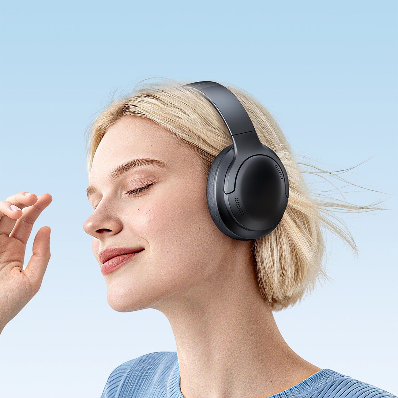 Baseus Bass BH1 Lite langattomat Bluetooth 6.0 -kuulokkeet - musta