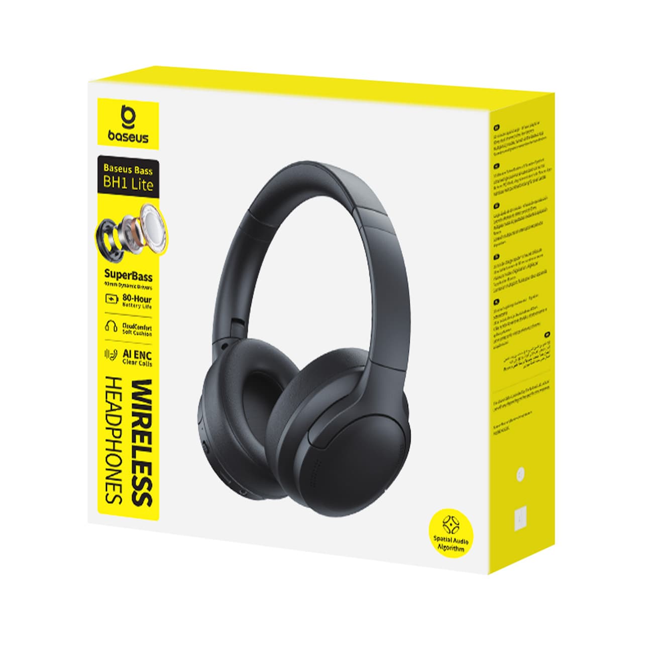 Baseus Bass BH1 Lite langattomat Bluetooth 6.0 -kuulokkeet - musta