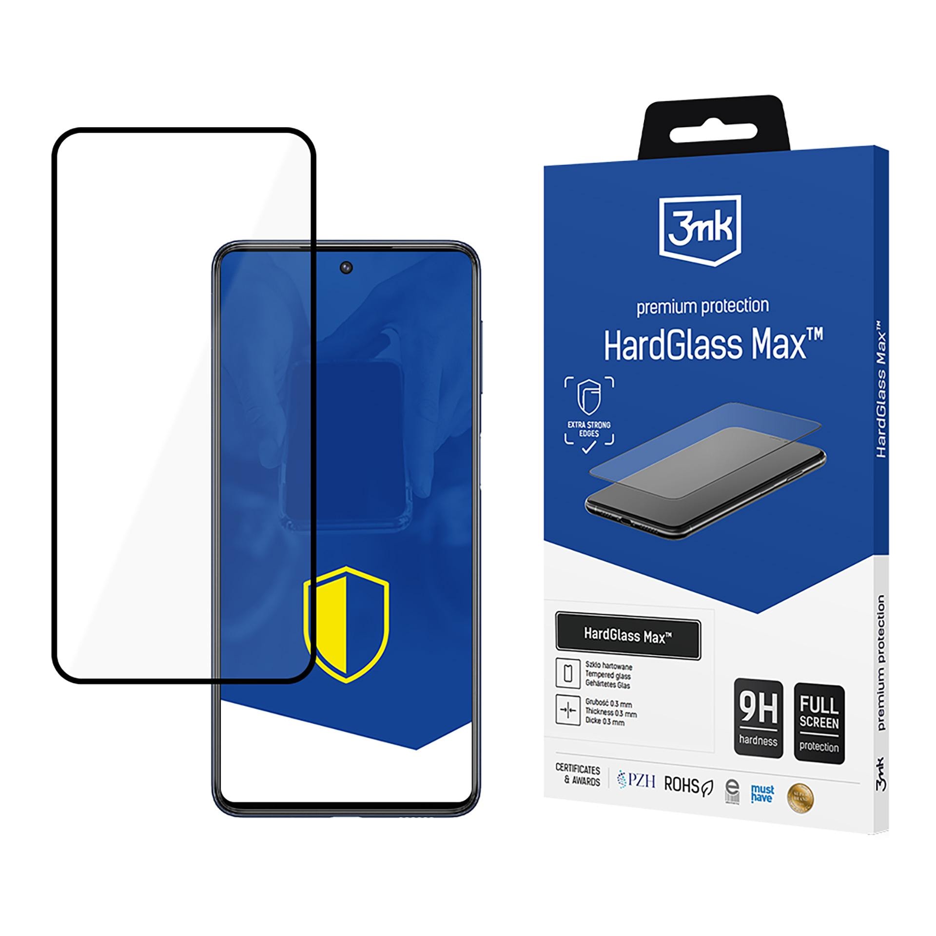 3mk HardGlass Max musta karkaistu lasi Samsung Galaxy M53 5G:lle