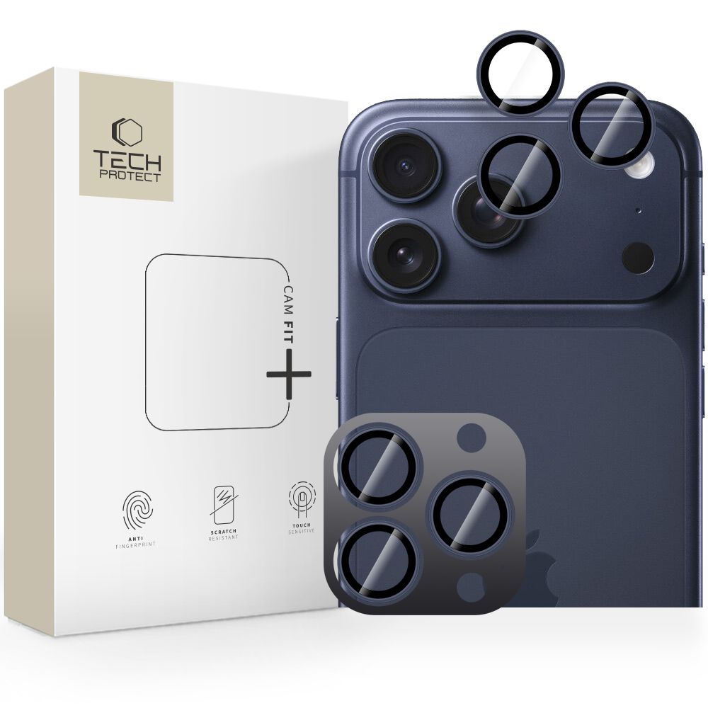 Tech-Protect Camring Fit+ -kamera suojus 14/15/16/17 Pro/Max - sininen