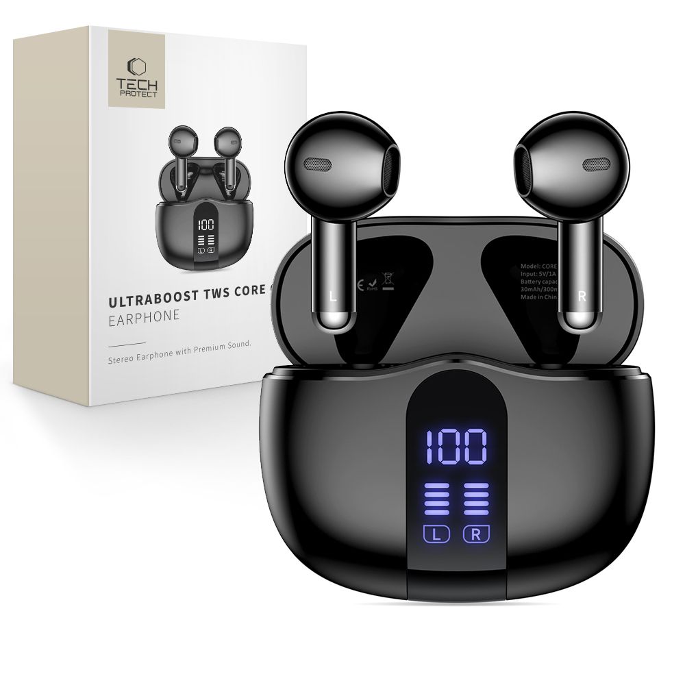 Tech-Protect UltraBoost TWS Core G2 kuulokkeet - musta