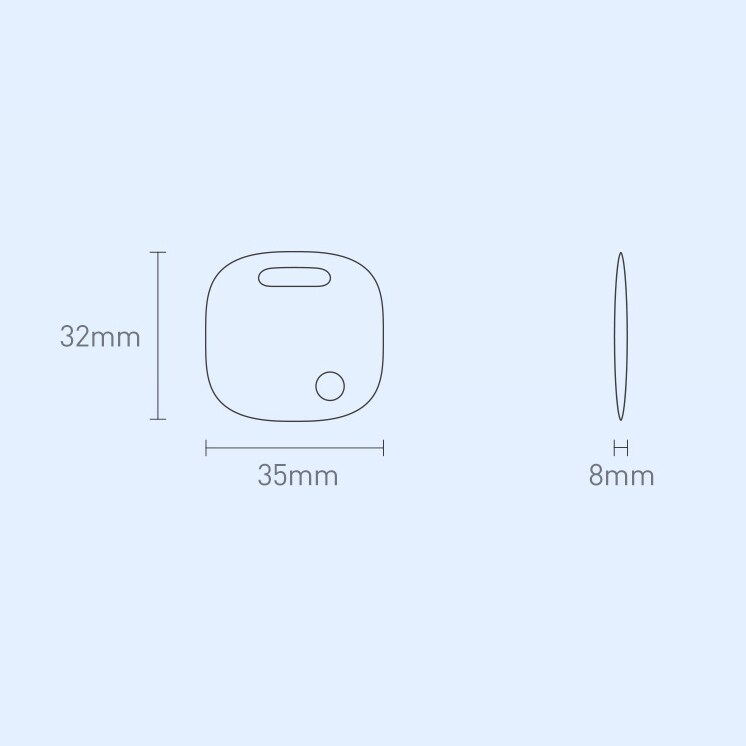 Baseus T2 Pro älykäs GPS-paikannin lasten käsilaukun avaimiin valkoinen (FMTP000002)